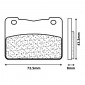 PLAQUETTE DE FREIN CL BRAKES POUR SYM 400-600 MAXSYM 2011>, 500 MAXSYM 2020> AV (1 JEU DE 2 PLAQUETTES) (3110 MSC)