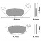 BRAKE PADS NEWFREN FOR YAMAHA 135 CRYPTON 2006>2013 Front 125 N-MAX 2017> Rear 125 TRICITY 2017> Rear 300 TRICITY 2020> Rear (FD0437BA) (TOURING ORGANIC)