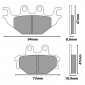 BRAKE PADS NEWFREN FOR CPI 250 XS 2007> Front YAMAHA 125 YZF-R125 2008> Rear 125 MT 2014> Rear SYM 300 WOLF CLASSIC 2015> Rear (FD0383BT) (TOURING ORGANIC)