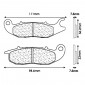 BRAKE PADS SET (2 pads) CL BRAKES FOR HONDA 125 CBF 2009>2014 Front CBR R 2004> Front / RIEJU 125 RS2 2007>2010 Front - (1148 A3+ TOURING SINTERED) 0841754010736
