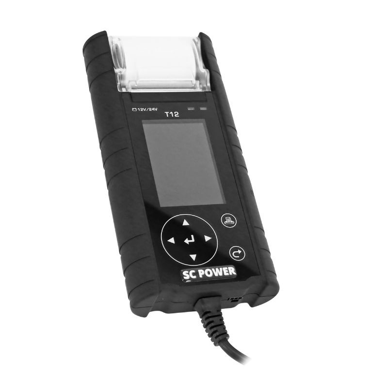 TESTEUR DE BATTERIE PROFESSIONNEL MOTO/SCOOTER/MOTOCULTURE SC POWER SCT06  12V (ECRAN DIGITAL/INTERFACE TACTILE) (TEST BATTERIE/DEMARRAGE/ALTERNATEUR)  - P2R