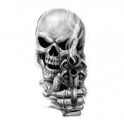 STICKER LETHAL THREAT MINI SKULLGUN (60x80mm) 7577850020630