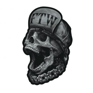 AUTOCOLLANT/STICKER LETHAL THREAT MINI TETE DE MORT FTW (60x80mm) 7577850021240