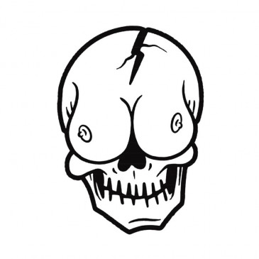 AUTOCOLLANT/STICKER LETHAL THREAT MINI TETE DE MORT LOLO (60x80mm) 7577850021000