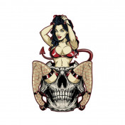 STICKER LETHAL THREAT MINI PIN UP DIABLE (60x80mm) 7577850021790