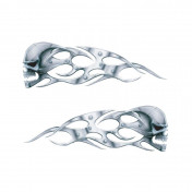 STICKER LETHAL THREAT SKULL CHROME (70x110mm) (LT55012) 7577855501200