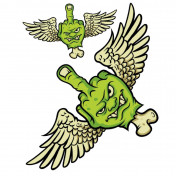 STICKER LETHAL THREAT MINI FLYING FUKS (60x80mm) 0757785002643