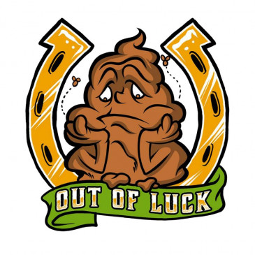 AUTOCOLLANT/STICKER LETHAL THREAT MINI OUT OF LUCK (60x80mm)