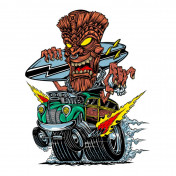 AUTOCOLLANT/STICKER LETHAL THREAT MINI HANG TEN (60x80mm) 7577850027970