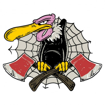 STICKER LETHAL THREAT MINI AXE VULTURE (60x80mm)..