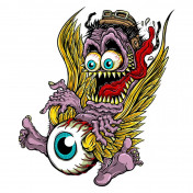 STICKER LETHAL THREAT MINI MONSTER FLYING EYEBALL (60x80mm) 7577850028720