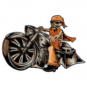 STICKER LETHAL THREAT MINI LOW AND SLOW BIKER (60x80mm)