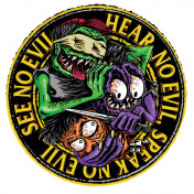 STICKER LETHAL THREAT MINI NO EVIL MONSTERS (60x80mm) 7577850025370