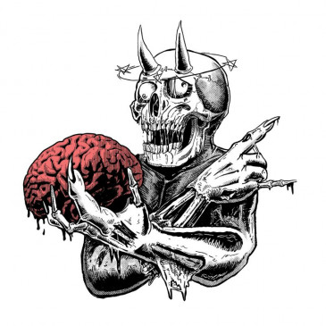 STICKER LETHAL THREAT MINI SKULL BRAIN (60x80mm) 7577850026290