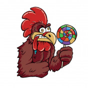 AUTOCOLLANT/STICKER LETHAL THREAT MINI COQ SUCKER (60x80mm) 7577850023770