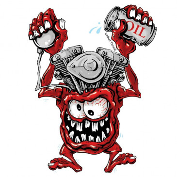 STICKER LETHAL THREAT MINI V-TWIN MONSTER (60x80mm) 7577850022920