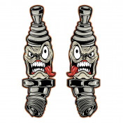 STICKER LETHAL THREAT MINI SPARKY PLUGS (60x80mm) 7577850022780