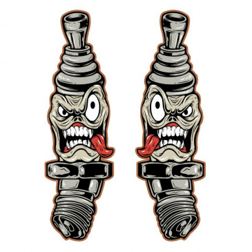 STICKER LETHAL THREAT MINI SPARKY PLUGS (60x80mm) 7577850022780