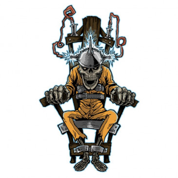 STICKER LETHAL THREAT MINI ELECTRIC CHAIR (60x80mm) 7577850022540
