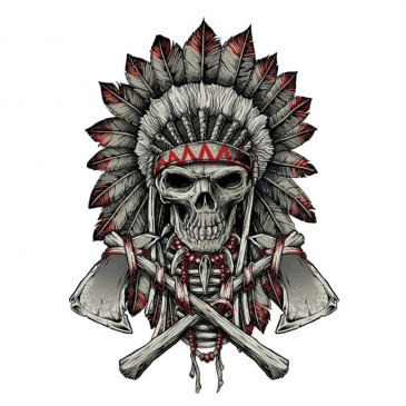 STICKER LETHAL THREAT MINI RENEGADE SKULL (60x80mm)