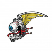 AUTOCOLLANT/STICKER LETHAL THREAT MINI HOT EYEBALL MONSTER (60x80mm) 7577850018820