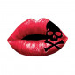 AUTOCOLLANT/STICKER LETHAL THREAT MINI CROSSBONE LIPS (60x80mm)