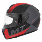 CASQUE INTEGRAL MT RAPIDE OVERTAKE GRIS/ROUGE MAT L (CALOTTE FIBRE SIMPLE ECRAN PINLOCK READY)