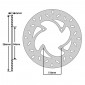 BRAKE DISC FOR HONDA 750 VFR F 1990>1997 Rear, 800 VFR FI 1998>2002 Rear (EXT 256mm - INT 94mm - 4 Holes ) (DF5219A) -NEWFREN- 8025832222927