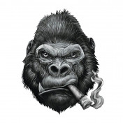 STICKER LETHAL THREAT MINI NASTY GORILLA CIGAR (60x80mm) 7577850010730