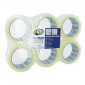 ADHESIVE TAPE HPX - For PACKAGING - TRANSPARENT- 50mm x 66M (6 ROLLS PACK)..