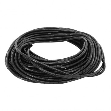 GAINE SPIRALE FLEXIBLE POUR FIL ELECTRIQUE DIAM 6 - 60 mm NOIR (25M) -SELECTION P2R- 3701213428427