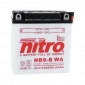 BATTERY 12V 9 Ah NB9-B WA NITRO - WITH MAINTENANCE SUPPLIED WITH ACID PACK (Lg135xWd75xH139) (EQUALS YB9-B)