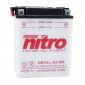 BATTERY 12V 14Ah NB14L-A2 WA NITRO - WITH MAINTENANCE SUPPLIED WITH ACID PACK (Lg134xWd89xH164) (EQUALS YB14L-A2)