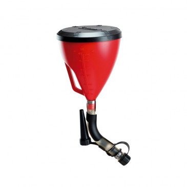 FUNNEL - POLISPORT PROOCTANE- PLASTIC WITH HOSE AND DUST CAP- POURING SPOUT FOR OIL;.
