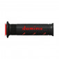 GRIP - DOMINO ORIGINAL- ON ROAD A250 BLACK/RED OPEN END (PAIR) 120-125 mm.