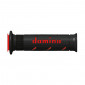 GRIP - DOMINO ORIGINAL- ON ROAD A250 BLACK/RED OPEN END (PAIR) 120-125 mm. 8033900001763