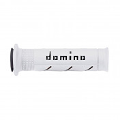 GRIP - DOMINO ORIGINAL- ON ROAD A250 WHITE/BLACK OPEN END (PAIR).