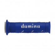 GRIP - DOMINO ORIGINAL- ON ROAD A250 BLUE/WHITE OPEN END (PAIR).