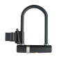 ANTITHEFT FOR BICYCLE- U LOCK+ CABLE COMBO - AXA NEWTON PRO -115x190mm Ø 17mm + CABLE lg 1m Ø10 - KEY COPY POSSIBLE - SECURE LEVEL SILVER - ideal for ebike 8713249248493