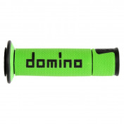 GRIP - DOMINO ORIGINAL- ON ROAD A450 GREEN/BLACK OPEN END (PAIR).