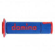 GRIP - DOMINO ORIGINAL- ON ROAD A450 BLUE/RED OPEN END (PAIR).