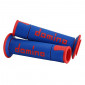 GRIP - DOMINO ORIGINAL- ON ROAD A450 BLUE/RED OPEN END (PAIR).