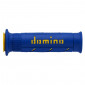 GRIP - DOMINO ORIGINAL- ON ROAD A250 BLUE/YELLOW OPEN END (PAIR) 120-125 mm.