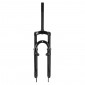 FOURCHE VTT 26 " M-W A SUSPENSION ACIER RESSORT/ELASTOMERE NOIR DEB. 50mm PIVOT (240/85mm) FILETE 1"-22.2 INTERIEUR POUR V-BRAKE ET FREIN A DISQUE 3700948148624