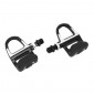 CLIP IN PEDAL FOR ROAD BIKE - FPD -ALUMINIUM- ON BEARINGS -BLACK- - WITH KEO TYPE CLEATS (PAIR) (WEIGHT 320GR.)