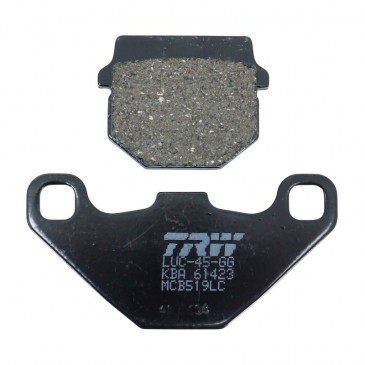 PLAQUETTE DE FREIN TRW POUR PEUGEOT 50 KISBEE 4T AV, TREKKER AV, SPEEDFIGHT AV, SQUAB AV, BUXY AV, ELYSEO AV (HENGTONG) / DERBI 50 SENDA DRD 2011> AR, DRD X-TREME 2011> AR (MCB519 LC) 3322938403638