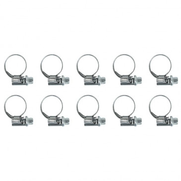 WORM DRIVE HOSE CLAMP 10X16 - WIDTH 9 mm - 10 IN A PACK.- P2R SELECTION