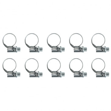 COLLIER DE SERRAGE METAL A CREMAILLERE 10x16mm (SACHET DE 10 PIECES) LARGEUR 9mm -SELECTION P2R-