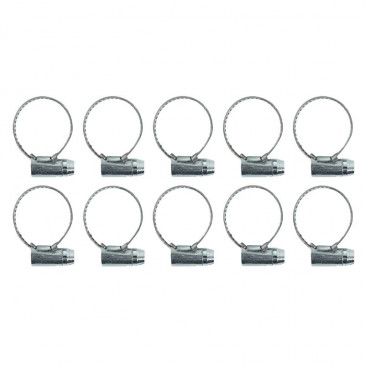 COLLIER DE SERRAGE METAL AJOURE 9 A 14mm (SACHET DE 10 PIECES) LARGEUR 5mm -SELECTION P2R- 3701213412747