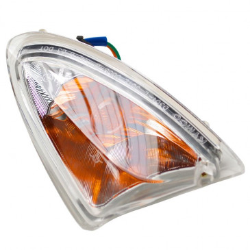 TURN SIGNAL FOR MAXISCOOTER KYMCO 125-250 GRAND DINK 2001>2004 FRONT/LEFT TRANSPARENT -CEE APPROVED- (33450-KKC4-9000) -SELECTION P2R-